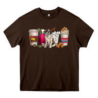 Chocolate Brown st. bernard dog coffee cups Heavy Core Tee - texasbilliewilder
