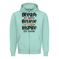 Seafoam dream like martin believe like thurgood inspire li Zipper Hoodie - MaliasSmallBusiness