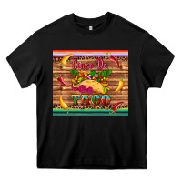 Cinco De Taco Paper Serape Leopard Wooden Heavy Core Tee | Teevron