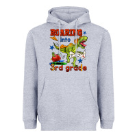 Heather Grey roaring into 3rd grade Heavyweight Hoodie - BundleAndBundleShop