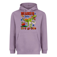 Lavender roaring into 3rd grade Heavyweight Hoodie - BundleAndBundleShop