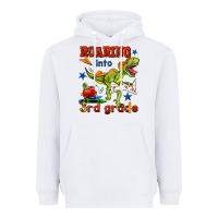 White roaring into 3rd grade Heavyweight Hoodie - BundleAndBundleShop