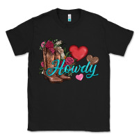 Black valentines day howdy and boots Classic Tee - AdoDesignShop