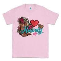 Bubblegum Pink valentines day howdy and boots Classic Tee - AdoDesignShop