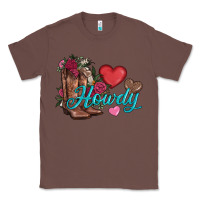 Chestnut valentines day howdy and boots Classic Tee - AdoDesignShop