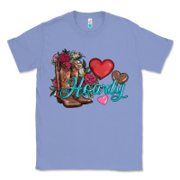 Colony Blue valentines day howdy and boots Classic Tee - AdoDesignShop