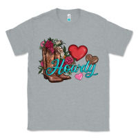 Heather Grey valentines day howdy and boots Classic Tee - AdoDesignShop
