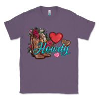 Lavender valentines day howdy and boots Classic Tee - AdoDesignShop