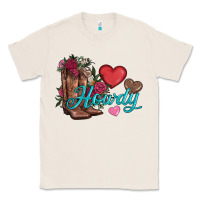 Natural valentines day howdy and boots Classic Tee - AdoDesignShop