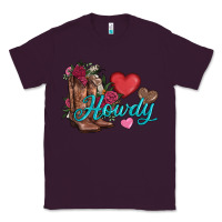 Plum valentines day howdy and boots Classic Tee - AdoDesignShop