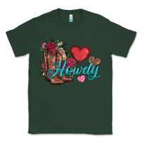 Sports Green valentines day howdy and boots Classic Tee - AdoDesignShop