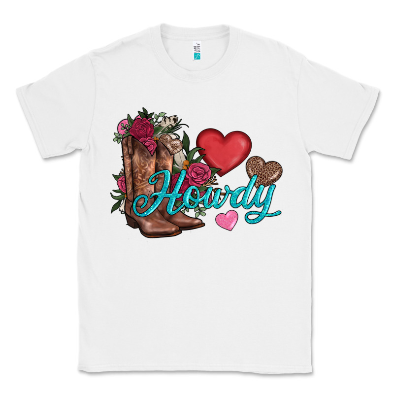 Valentines Day Howdy And Boots Classic Tee by AdoDesignShop | Teevron