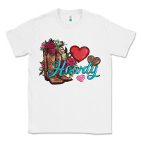 White valentines day howdy and boots Classic Tee - AdoDesignShop
