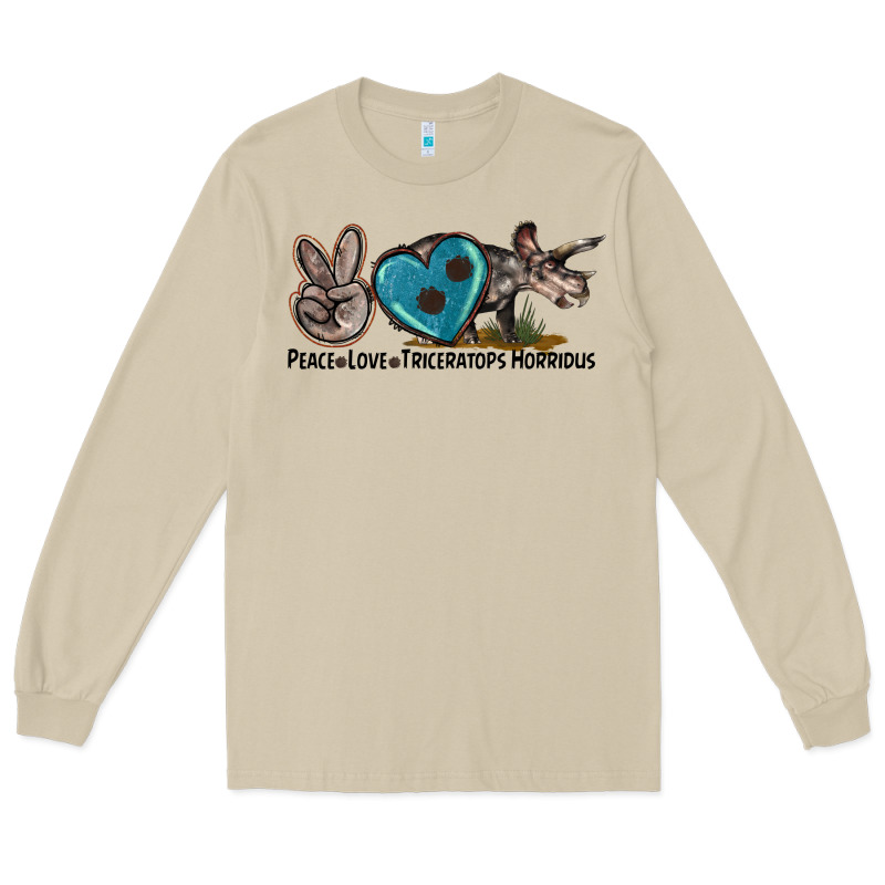 Peace Love Triceratops Horridus Long Sleeve Tee by LillyAllenDesigns | Teevron