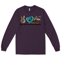 Plum peace love triceratops horridus Long Sleeve Tee - LillyAllenDesigns
