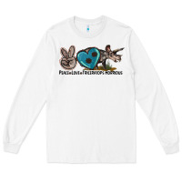 White peace love triceratops horridus Long Sleeve Tee - LillyAllenDesigns