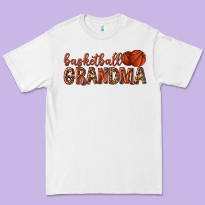Premium Tee basketball grandma with leopard