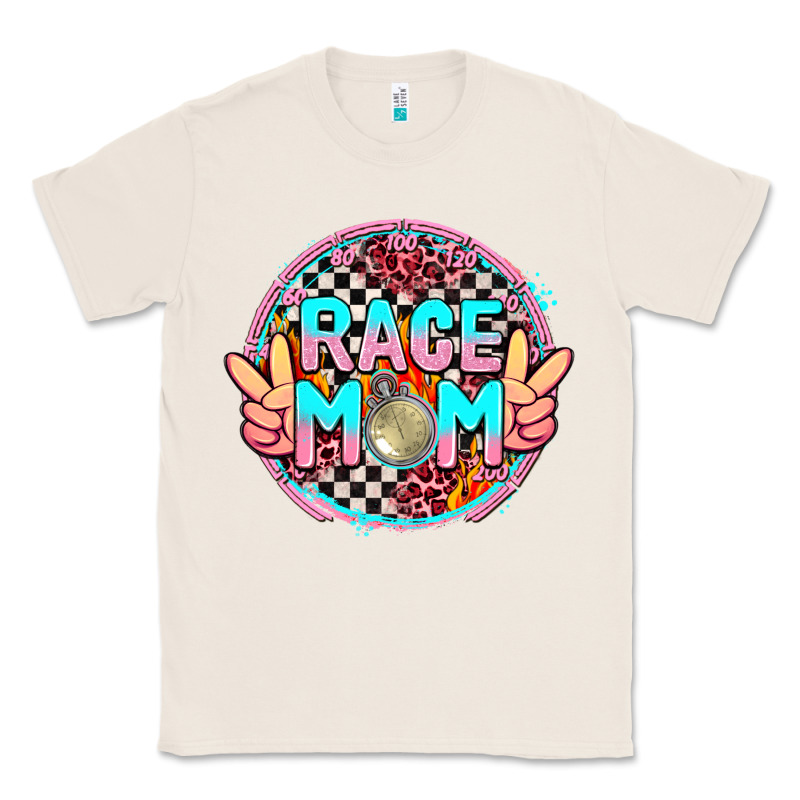 Race Mom With Leopard And Peace Hand Classic Tee by AdoDesignShop | Teevron