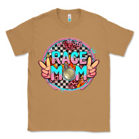 Toasted Coconut race mom with leopard and peace hand Classic Tee - AdoDesignShop