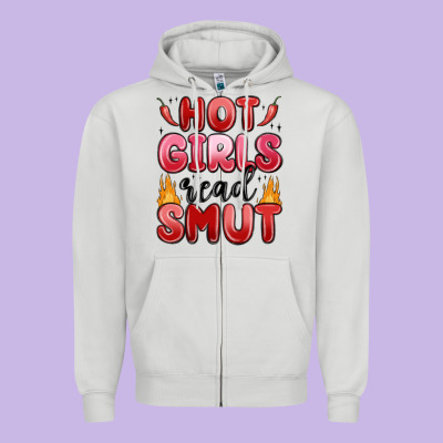 Hot Girls Read Smut Zipper Hoodie Designed By Maliassmallbusiness