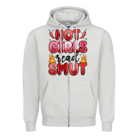 Dove Grey hot girls read smut Zipper Hoodie - MaliasSmallBusiness