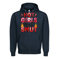 Navy hot girls read smut Zipper Hoodie - MaliasSmallBusiness