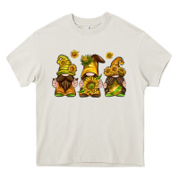 Cream sunflower gnomies Heavy Core Tee - texasbilliewilder