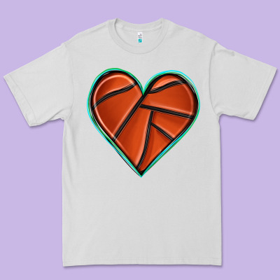 Premium Tee basketball heart