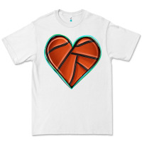 White basketball heart Premium Tee - texasbilliewilder