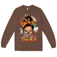 Chestnut art teacher messy bun Long Sleeve Tee - NancyCooperArtShop