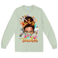 Matcha art teacher messy bun Long Sleeve Tee - NancyCooperArtShop