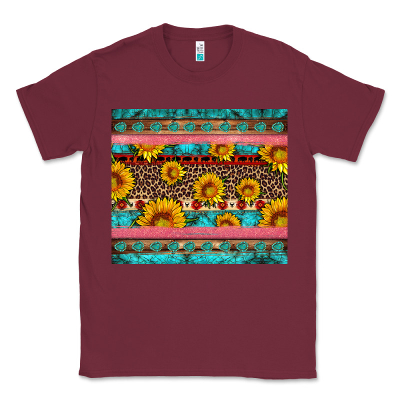 Western Sunflowers Turquoise Classic Tee by Artiststas | Teevron