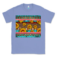Colony Blue western sunflowers turquoise Classic Tee - Artiststas