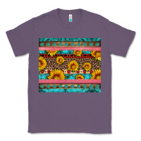 Lavender western sunflowers turquoise Classic Tee - Artiststas