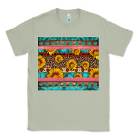 Matcha western sunflowers turquoise Classic Tee - Artiststas