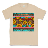 Mushroom western sunflowers turquoise Classic Tee - Artiststas