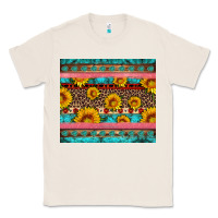 Natural western sunflowers turquoise Classic Tee - Artiststas