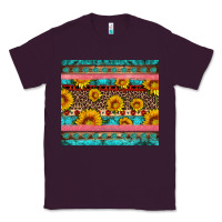 Plum western sunflowers turquoise Classic Tee - Artiststas