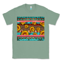 Sage western sunflowers turquoise Classic Tee - Artiststas