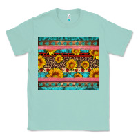 Seafoam western sunflowers turquoise Classic Tee - Artiststas