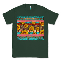 Sports Green western sunflowers turquoise Classic Tee - Artiststas