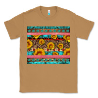 Toasted Coconut western sunflowers turquoise Classic Tee - Artiststas