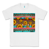 White western sunflowers turquoise Classic Tee - Artiststas