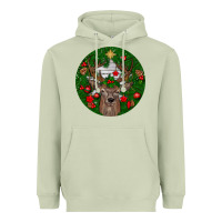 Matcha deer christmas Heavyweight Hoodie - BundleAndBundleShop
