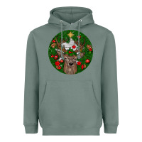 Sage deer christmas Heavyweight Hoodie - BundleAndBundleShop