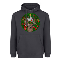 Smoke deer christmas Heavyweight Hoodie - BundleAndBundleShop