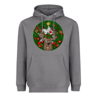 Storm deer christmas Heavyweight Hoodie - BundleAndBundleShop