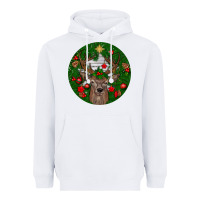 White deer christmas Heavyweight Hoodie - BundleAndBundleShop
