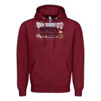 Burgundy hello im mentally at the bookstore Zipper Hoodie - MaliasSmallBusiness