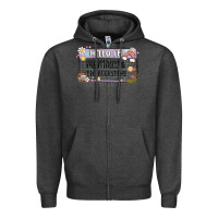 Charcoal Heather hello im mentally at the bookstore Zipper Hoodie - MaliasSmallBusiness